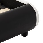 vidaXL Cadre de lit avec LED Noir Similicuir 100 x 200 cm