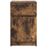 vidaXL Table de chevet Chêne fumé 39x35x65 cm Bois d'ingénierie
