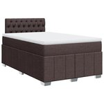 vidaXL Sommier à lattes de lit et matelas marron foncé 120x190cm tissu
