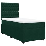 vidaXL Sommier à lattes de lit avec matelas Vert foncé 90x190 cm
