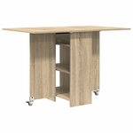 vidaXL Table à dîner 115 x 70 x 75 cm Bois d'ingénierie Chêne Sonoma