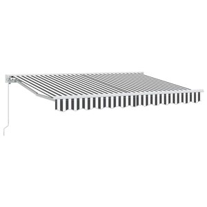 vidaXL Auvent Rétractable Anthracite et blanc 350 x 200 cm
