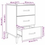 vidaXL Cabinet de chevet avec tiroir chêne artisanal 40 x 40 x 66 cm