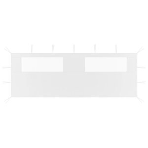vidaXL Paroi latérale de belvédère avec fenêtres 6x2 m Blanc