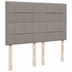 vidaXL Sommier à lattes de lit avec matelas Taupe 140x200 cm Tissu