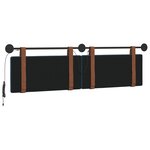 vidaXL Tête de lit suspendue Avec lumière LED Bleu PU antique