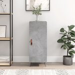 vidaXL Buffet Gris béton 34 5x34x90 cm Bois d'ingénierie