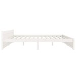 vidaXL Cadre de lit Blanc Bois massif 200x200 cm