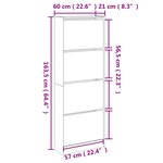 vidaXL Armoire à chaussures chêne fumé 60x21x163 5 cm bois ingénierie