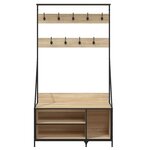 vidaXL Porte-vêtements et rangement des chaussures chêne sonoma
