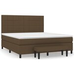 vidaXL Sommier à lattes de lit avec matelas Marron foncé 160x200 cm