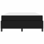 vidaXL Cadre de lit avec matelas Noir 140 x 190 cm tissu