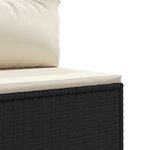 vidaXL Salon de jardin 8 Pièces avec coussins noir résine tressée