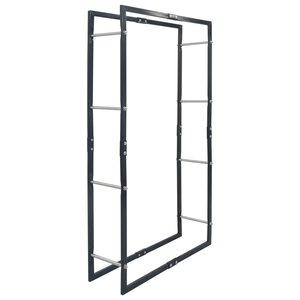 vidaXL Portant de bois de chauffage Noir 80x25x150 cm Acier