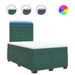 vidaXL Sommier à lattes de lit avec matelas vert foncé 120x190 cm