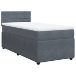 vidaXL Sommier à lattes de lit avec matelas Gris foncé 100x200 cm