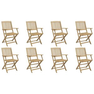 vidaXL Chaises de jardin pliantes lot de 8 54x61x88 cm bois d'acacia