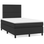 vidaXL Sommier à lattes de lit matelas LED noir 120x190 cm similicuir
