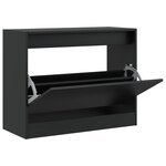 vidaXL Armoire à chaussures noir 80x34x63 cm bois d'ingénierie