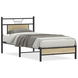 vidaXL Cadre de lit sans matelas chêne sonoma 90x200 cm