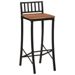 vidaXL Chaises de bar lot de 2 bois d'acacia massif