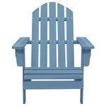 Vidaxl chaise de jardin adirondack avec table bois de sapin bleu