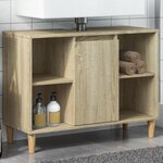 vidaXL Armoire salle de bain chêne sonoma 80x33x60cm bois d'ingénierie