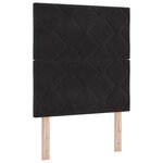 vidaXL Lit box spring avec matelas et banc noir 80x200 cm en velours