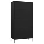 vidaXL Garde-robe Noir 90x50x180 cm Acier