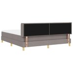 vidaXL Lit à ressorts avec matelas Taupe 200 x 180 cm Polyester