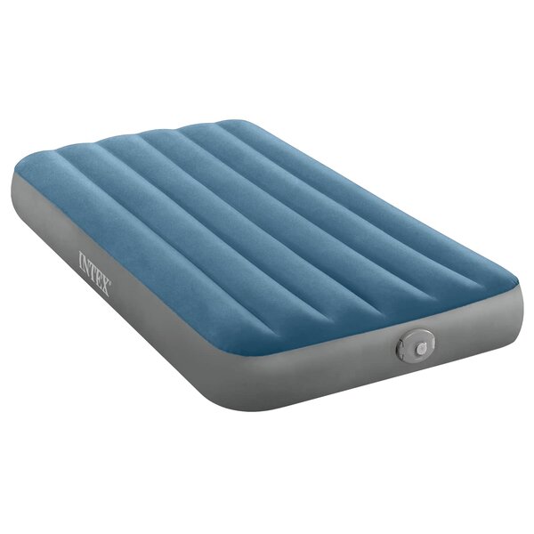 INTEX Lit d'Air avec Pompage INTEX Bleu foncé et gris 99 x 191 x 25 cm