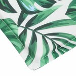vidaXL Coussin de chaise longue motif de feuilles tissu oxford