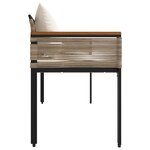 vidaXL Banc extérieur Beige et blanc crème 117 x 54 x 74.5 cm