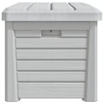 vidaXL Boîte à coussins d'extérieur gris 73x50 5x46 5 cm polypropylène