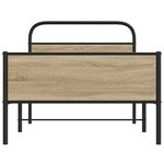 vidaXL Cadre de lit sans matelas 100x190 cm chêne sonoma