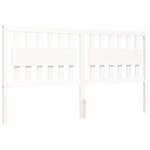 vidaXL Cadre de lit sans matelas blanc bois massif