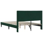 vidaXL Cadre de lit avec tête de lit Vert foncé 140 x 190 cm Velours