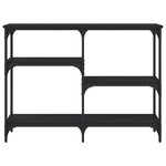 vidaXL Table console noir 102x29x75 cm bois d'ingénierie