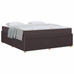 vidaXL Cadre de lit Autre Marron foncé 180 x 200 cm tissu