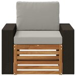 vidaXL Sofa de milieu extérieur Naturel