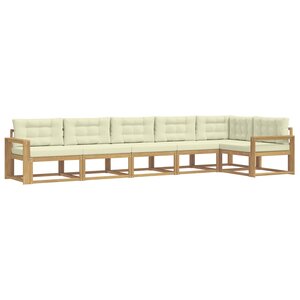 vidaXL Ensemble de canapés d'extérieur 4 pc Blanc et crème Polyester