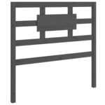 vidaXL Tête de lit Gris 95 5x4x100 cm Bois massif de pin