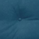 vidaXL Coussin de Dos Bleu 100 x 24 x 50 cm Velours