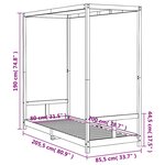 vidaXL Cadre de lit pour enfants 80x200 cm bois de pin massif