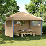 vidaXL Tente de fête Beige 279 x 410 x 315 cm Tissu Oxford