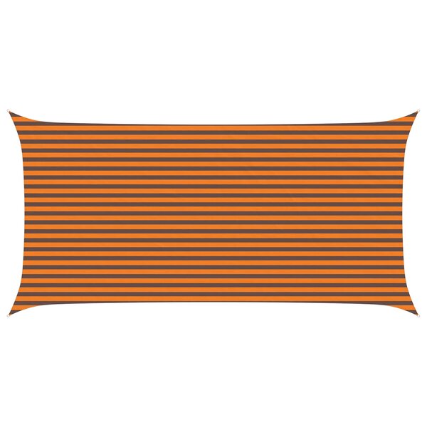 vidaXL Voile d'ombre Orange et marron 3 x 6 m 100   polyester Oxford