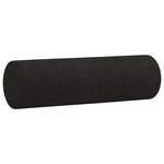 vidaXL Ensemble de canapés 3 Pièces avec coussins noir tissu
