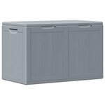 vidaXL Boîte de rangement de jardin 180 L Gris PP aspect bois