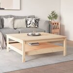 vidaXL Table basse 100x100x40 cm Bois de pin massif
