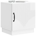 vidaXL Table de chevet Blanc brillant 43 x 34 5 x 47 cm
